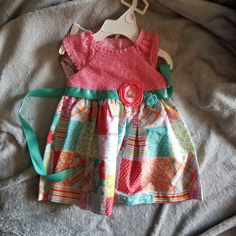 🆕️Sweet pink patchwork dress